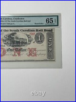 South Carolina, Charleston $1 Office Of The South Carolina Rail Road PMG 65 EPQ