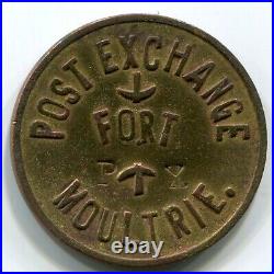 South Carolina, Fort Moultrie Post Excange 50c c/m PX Token