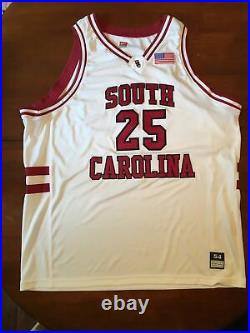 South Carolina Gamecocks Authentic Basketball Jersey Nike USC #25