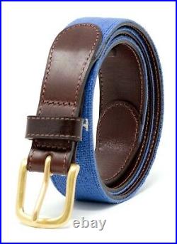 South Carolina Needlepoint Men's Belt Hand-stitched / Full Grain Leather Backing
