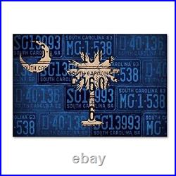 South Carolina State Flag by Design Turnpike, 30x47-Inch Canvas Wall Art
