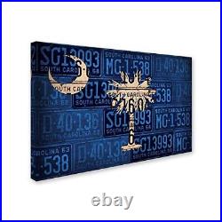 South Carolina State Flag by Design Turnpike, 30x47-Inch Canvas Wall Art