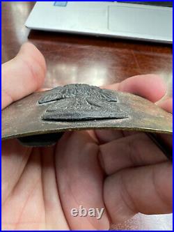 South Carolina State Seal Post Civil War Clip Corner Brass Belt Plate or Buckle