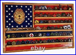 South Carolina Trooper / Police Challenge Badge Coin Display 70-100 Coins TRAD