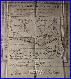 Thomas Pinckney 1786 Plantation Deed, Signed as Governor of South Carolina