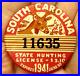 VTG_1941_SOUTH_CAROLINA_Deer_STATE_Hunting_License_Badge_Button_Pin_Cruver_Mfg_01_czw