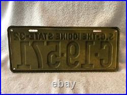 Vintage 1932 South Carolina License Plate The Iodine State Repaint