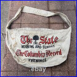Vintage Newsboy Newspaper Route Bag Paperboy Columbia South Carolina The State