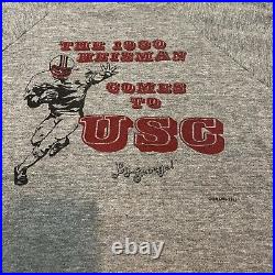 Vtg USC Heisman Comes to USC Gamecock Sweatshirt Heather Gray XL 80's Sportswear
